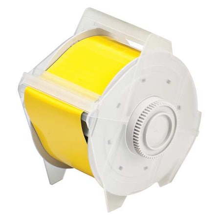 Label Tape Cartridge, Yellow, Labels/Roll: Continuous
