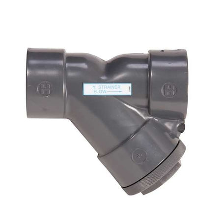 Y Strainer, 1-1/2" Pipe, Threaded, Clear PVC, 150 psi