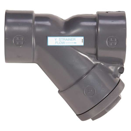 Y Strainer, 1-1/2" Pipe, socket, PVC, 150 psi