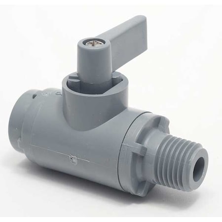 1/8" FNPT x MNPT PVC Ball Valve Inline