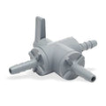 Manual 3-Way Ball Valve,3/8",PVC