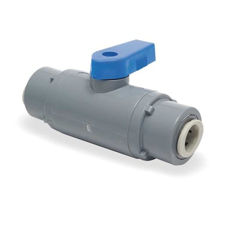 Manual 2-Way Ball Valve,Push,PVC