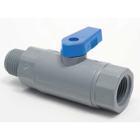 1/4" FNPT x MNPT PVC Ball Valve Inline