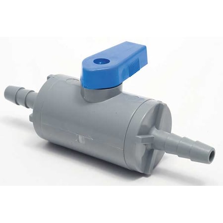 Manual 2-Way Ball Valve,Barb,PVC