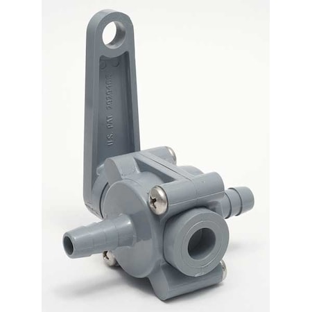 Manual 2-Way Ball Valve,Barb,PVC