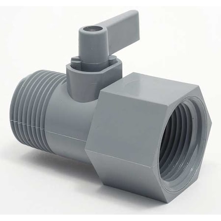 3/4" FNPT x MNPT PVC Ball Valve Inline