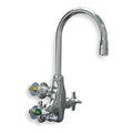 Manual Laboratory Faucet, 3" Mount, Chrome 2 Hole