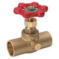 Stop and Waste Valve,Brass,CXC,1/2 in.