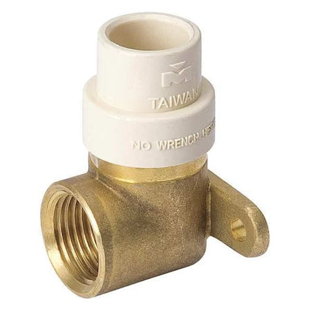 1/2" FIP x SOLV Forged Brass Drop Ear Elbow