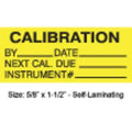 Calibration Label, ENG, Black/Yellow, PK350, TCFSL2-22135