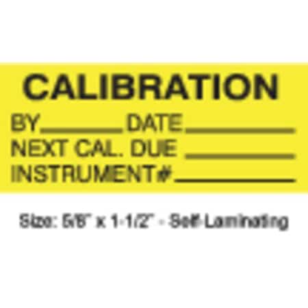 Calibration Label, ENG, Black/Yellow, PK350, TCFSL2-22135