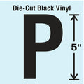 LetterLabel,Vinyl,5inH,2-3/4inW,PK10