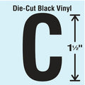 LetterLabel,Vinyl,1-1/2inH,7/8inW,PK10