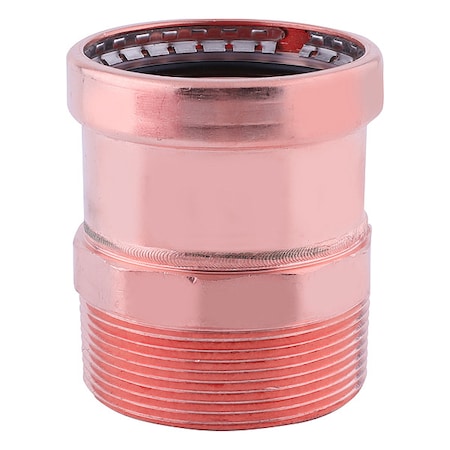 Strt, Copper, Press-fit 3 in, MNPT 3 in