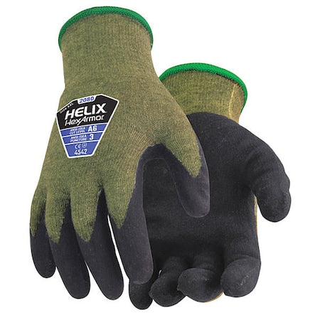 Cut Resistant Coated Gloves, Cut Level A6 ,Dipped ,Foam Nitrile ,Sandy ,L 1 PR