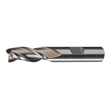 3-Flute HSS Center Cutting Square Single End Mill Cleveland HG-3 Bright 3/4"x3/4"x3"x5-1/4"