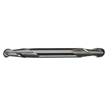2-Flute HSS Miniature Ball Nose Double End Mill Cleveland HMD-2B Bright 1/8x3/16x3/8x2-1/4