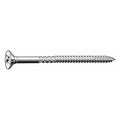 Wood Screw, #8, 1 in, Zinc Plated Steel Flat Head Phillips Drive, 200 PK
