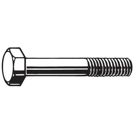 Grade A490, 1-1/4"-7 Structural Bolt, Plain Steel, 4 1/2 in L, 5 PK