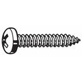 Sheet Metal Screw, #14 x 1/2 in, Zinc Plated Steel Pan Head Phillips Drive, 100 PK