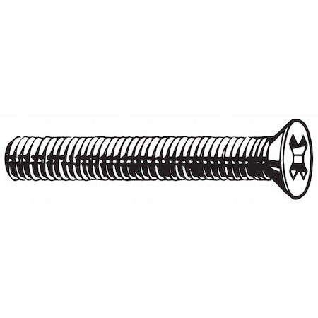 1/4"-20 x 7/8 in Phillips Flat Machine Screw, Plain 18-8 Stainless Steel, 50 PK