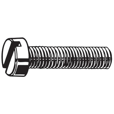 M3-0.50 x 20 mm Slotted Cheese Machine Screw, Plain 316 Stainless Steel, 50 PK