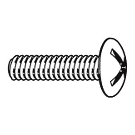 #8-32 x 3/4 in Phillips Truss Machine Screw, Zinc Plated Steel, 100 PK