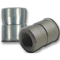 Rivet Nut, #10-24 Thread Size, 0.306 in Flange Dia., 0.37 in L, Steel, 100 PK