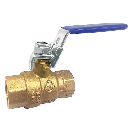 1-1/4" FNPT Brass Ball Valve Inline