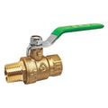 1" FNPT x MNPT Brass Ball Valve Inline