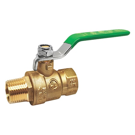 1" FNPT x MNPT Brass Ball Valve Inline