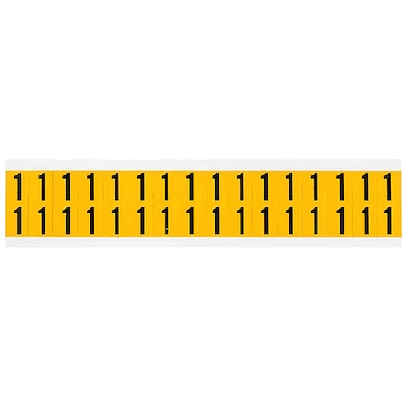 Number Label, 1, 3/4in.Hx9/16in.W, Vinyl