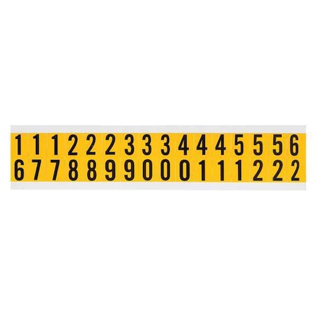 NumberLabelSet,Vinyl,3/4inH,5/8inW,PK25