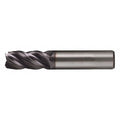 4-Flute Carbide HP VI Square Single End Mill Cleveland CEM-V-4R Bright 3/8"x3/8"x5/8"x2"