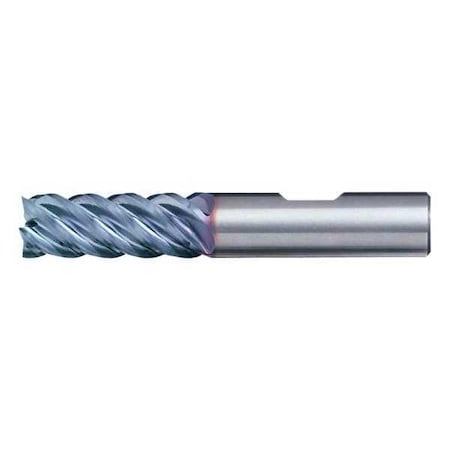 5-Flute Carbide HIgh-Perf Square Single End Mill for Steel CTD CEM-EMS-5 Bright 1/4x1/4x3/8x2