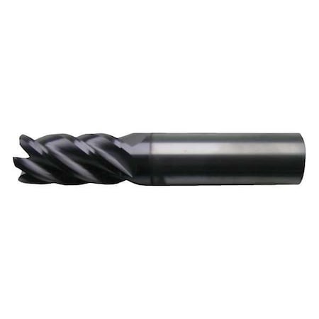 5-Flute Carbide HP Square Single End Mill for Ferrous Matl CTD CEM-V2-5R Bright 3/4x3/4x2-1/4x5