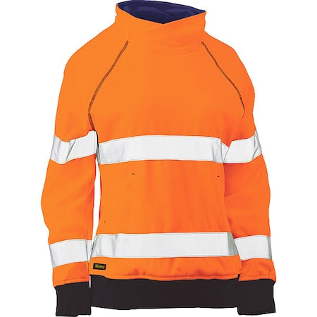 Women's Hi-Vis Pullover Sweatshirt, 2, R, Polyester, Orange, S