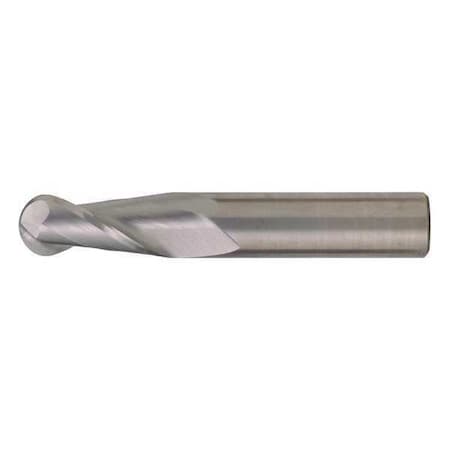 2-Flute Carbide Ball Nose SingleEnd GP End Mill Cleveland CEM-SE-2B-TA TiAlN 3/16x3/16x1-1/8x3