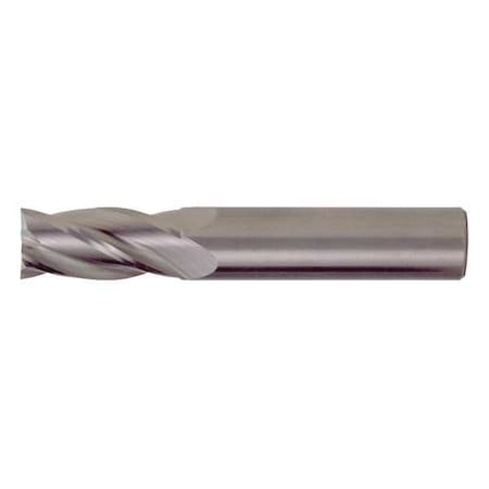 4-Flute Carbide Square Single End GP End Mill Cleveland CEM-SE-4 Bright 1/8x1/8x1/4x1-1/2