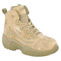 Men's Leather/Fabric Upper, Rubber Outsole, Composite Toe, Side Zipper, Desert Tan, 13 M