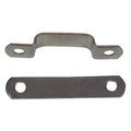 Tube Clamp,Two-Hole w/Backplate,SS,PK25