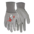 Coated Gloves, Polyurethane, Smooth, Palm, 4 Abrasion Level, Gray, M (8) 1 PR