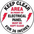 Slip-Gard Round Floor Sign, 17 in H, 17 in W, Vinyl, Circle, English, MFS729
