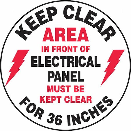 Slip-Gard Round Floor Sign, 17 in H, 17 in W, Vinyl, Circle, English, MFS729