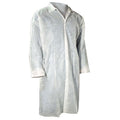 Disposable Lab Coat, Polypropylene, Snaps Closure, White, 6XL, 30 PK
