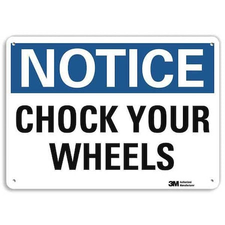 Notice Sign, 10 in H, 14 in W, Aluminum, Horizontal Rectangle, English, U5-1096-NA_14x10