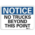 Notice Sign, 10 in H, 14 in W, Aluminum, Horizontal Rectangle, English, U5-1421-RA_14X10