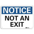 Exit Sign, 10" Height, 14" Width, Recycled Aluminum, Rectangle, English