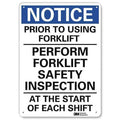 Caution Sign, 10 in H, 7 in W, Plastic, Horizontal Rectangle, English, U5-1467-NP_7X10