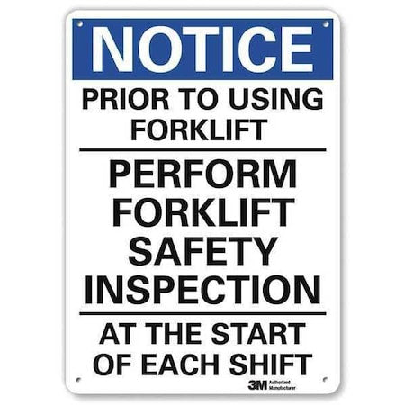 Caution Sign, 10 in H, 7 in W, Plastic, Horizontal Rectangle, English, U5-1467-NP_7X10